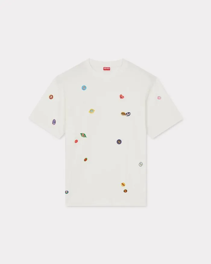 Kenzo TShirts And Polos Men Fruit Stickers039 Classic Tshirt Off White