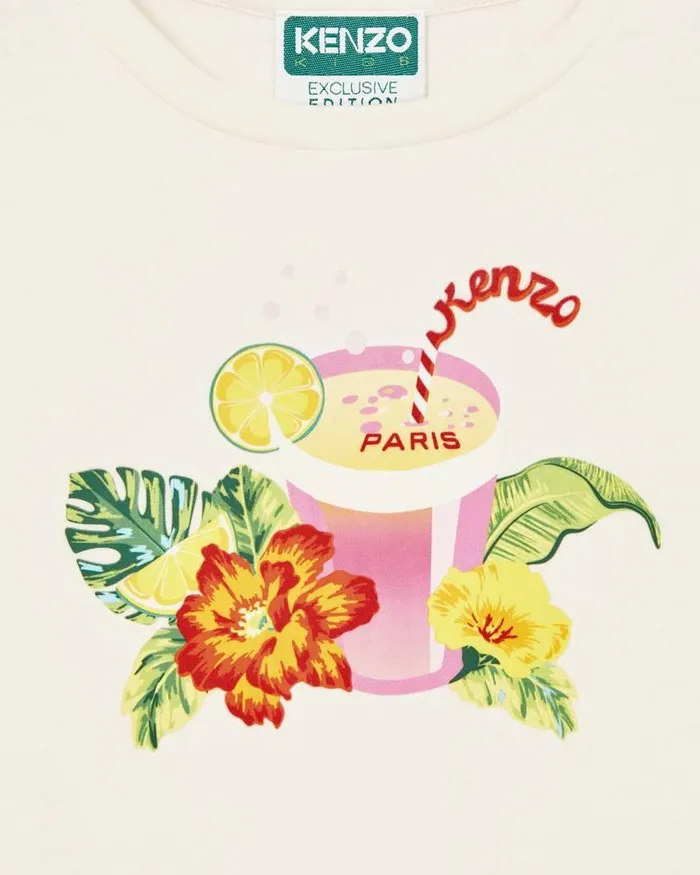 Kenzo TShirts And Sweatshirts Kids Shortsleeved Tshirt Off White
