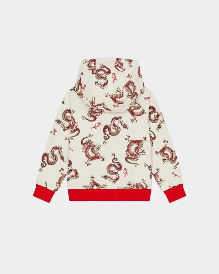 Kenzo TShirts And Sweatshirts Kids Year Of The Dragon039 Printed Cotton Sweatshirt Cream