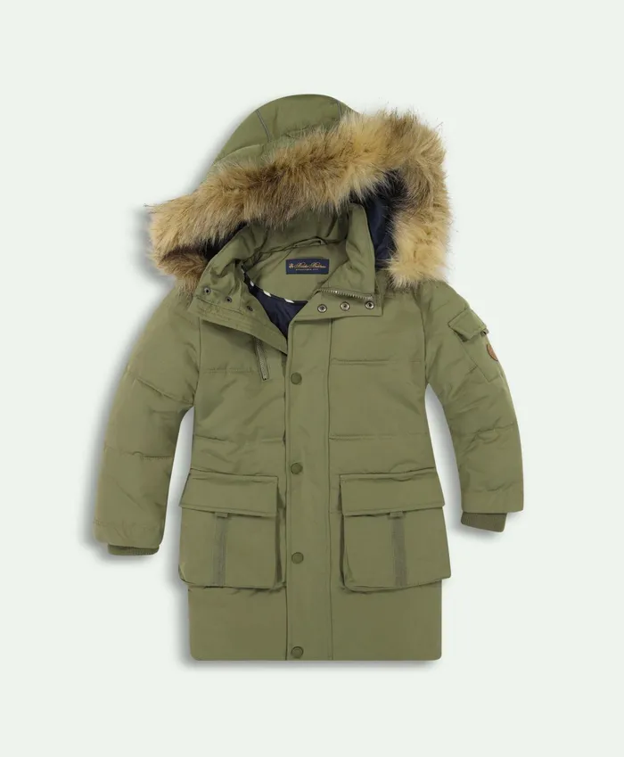 Kids Boys Parka Jacket Olive Brooks Brothers Coats and Jackets