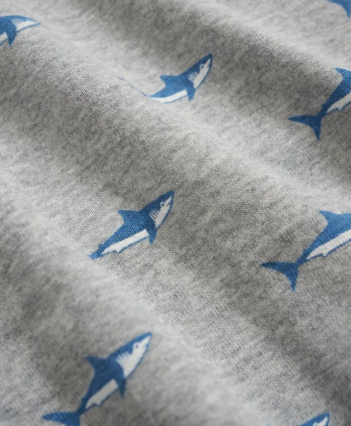 Kids Kids Cotton Printed Pajama Set Grey Heather Brooks Brothers Pajamas