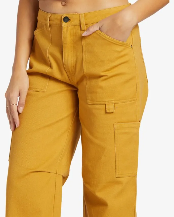 Leia Cargo Pants Wild Honey Women Billabong Denim