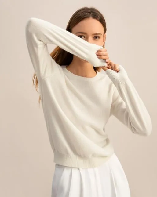 Lilysilk Baby Cashmere Crewneck Sweater Women Knitwear