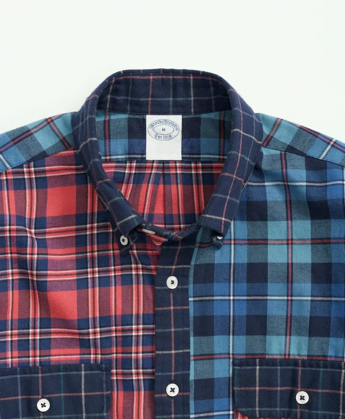 Men Archival Brushed Twill Fun Tartan Shirt Multi Brooks Brothers Sport Shirts