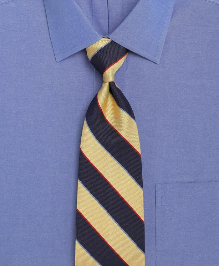 Men Argyll and Sutherland Rep Tie Yellownavy Brooks Brothers Ties and Pocket Squares