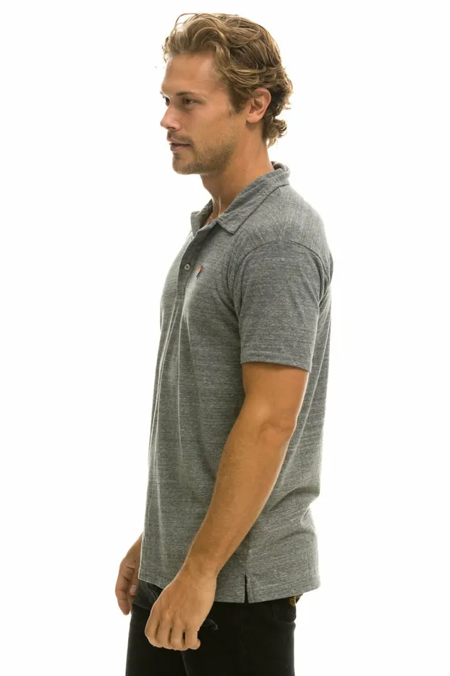 Men AVIATOR NATION POLO 8211 HEATHER GREY Aviator Nation Tees Men AVIATOR NATION POLO 8211 HEATHER GREY Aviator Nation Tees