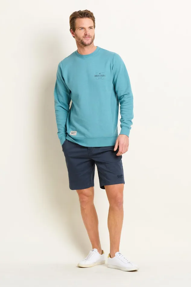 Men Brakeburn Sweatshirts And Hoodies Green Custom Crew Neck Sweat