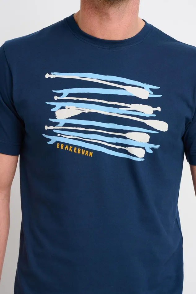 Men Brakeburn TShirts Navy Paddleboard Tee