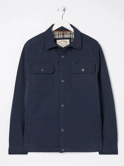 Men Fatface Coats and Jackets Blue Rutland Overshirt Men Fatface Coats and Jackets Blue Rutland Overshirt