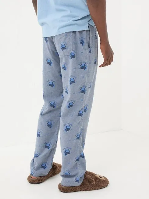 Men Fatface Pajamas and Nightwear Light Blue Bull Dozing Pyjama Bottoms Men Fatface Pajamas and Nightwear Light Blue Bull Dozing Pyjama Bottoms