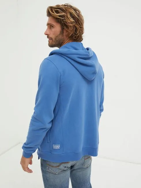 Men Fatface Sweatshirts and Hoodies Brooke Blue Zip Through Hoodie Men Fatface Sweatshirts and Hoodies Brooke Blue Zip Through Hoodie