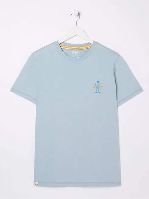 Men Fatface TShirts Blue Pool Rules TShirt