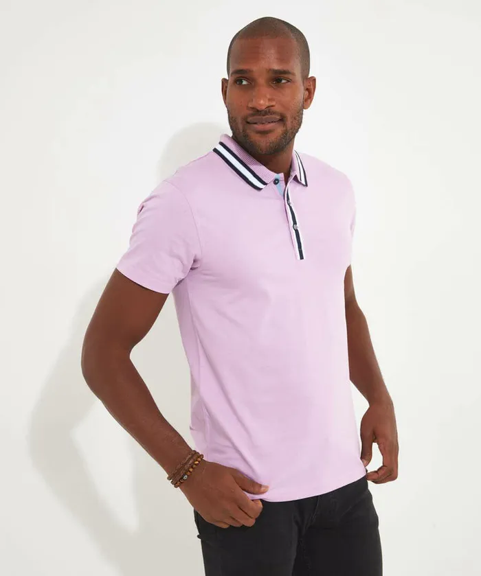 Men Joe Browns In The Bag Polo Shirt Lilac Men Joe Browns In The Bag Polo Shirt Lilac