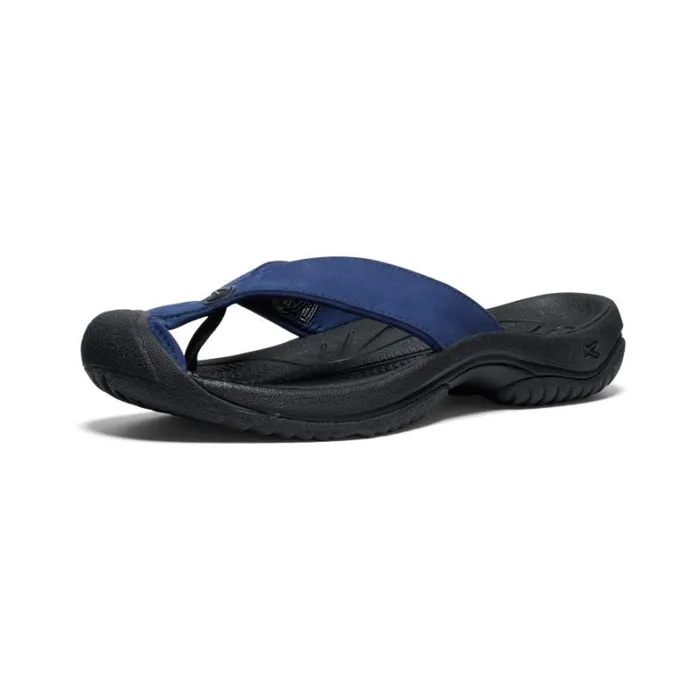 Men KEEN Sandals Waimea Naval AcademyBlack Leather FlipFlop Men KEEN Sandals Waimea Naval AcademyBlack Leather FlipFlop