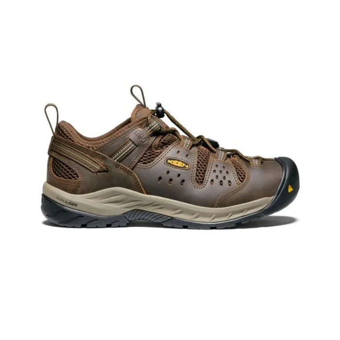Men KEEN Shoes Atlanta Cool II ESD Soft Toe Cascade BrownForest Night