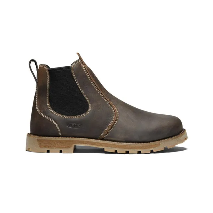 Men KEEN SlipOns Seattle Romeo Soft Toe Cascade BrownBlack