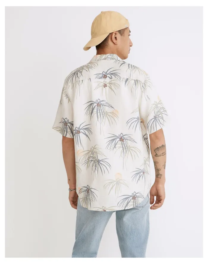 Men Linen Easy Short Sleeve Shirt In Print Vintage Linen Madewell Shirts Men Linen Easy Short Sleeve Shirt In Print Vintage Linen Madewell Shirts