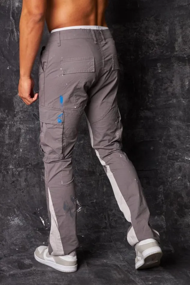 Men Pantalon Cargo Tach Gris Grey Brentiny Paris Pants