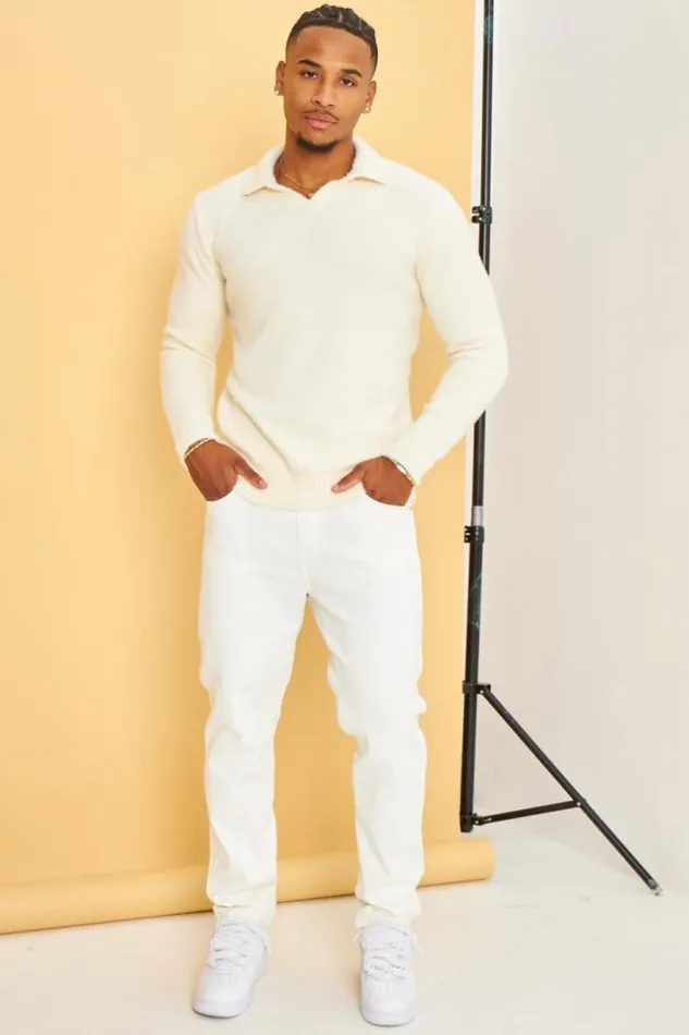 Men Pull cru En Laine A Col Rabats Ecru Brentiny Paris Sweatshirts and Pullovers Men Pull cru En Laine A Col Rabats Ecru Brentiny Paris Sweatshirts and Pullovers