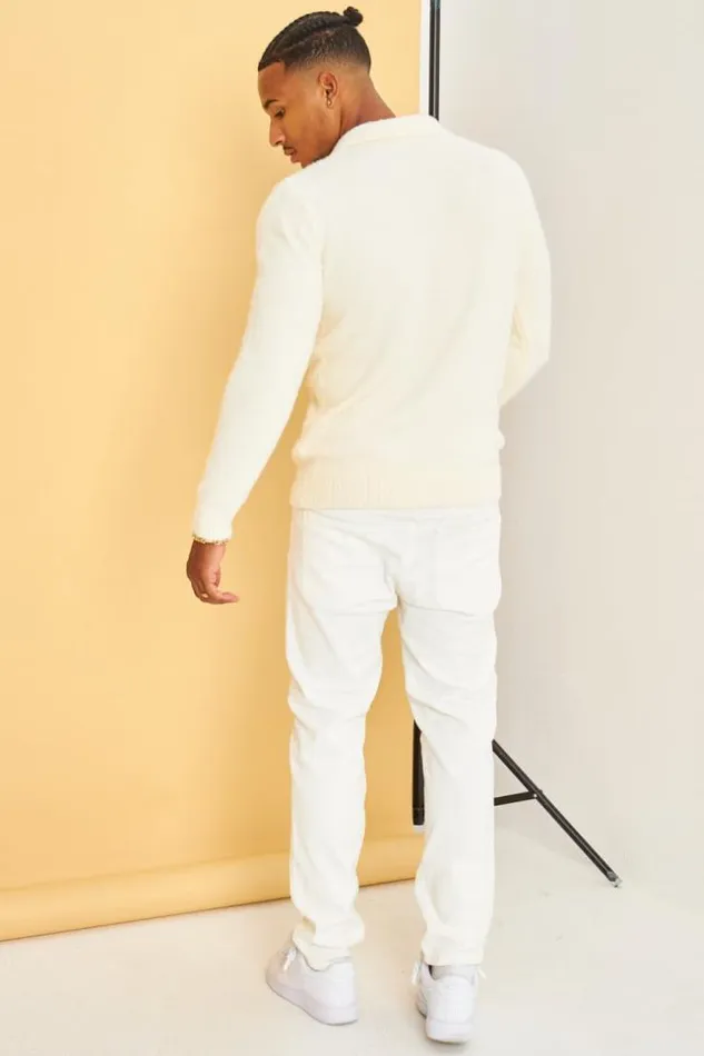 Men Pull cru En Laine A Col Rabats Ecru Brentiny Paris Sweatshirts and Pullovers Men Pull cru En Laine A Col Rabats Ecru Brentiny Paris Sweatshirts and Pullovers