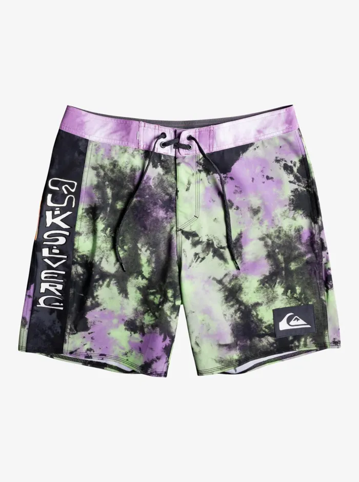 Men Quiksilver Boardshorts SurfSilk Acid Wash 18034 Boardshorts Jade Lime