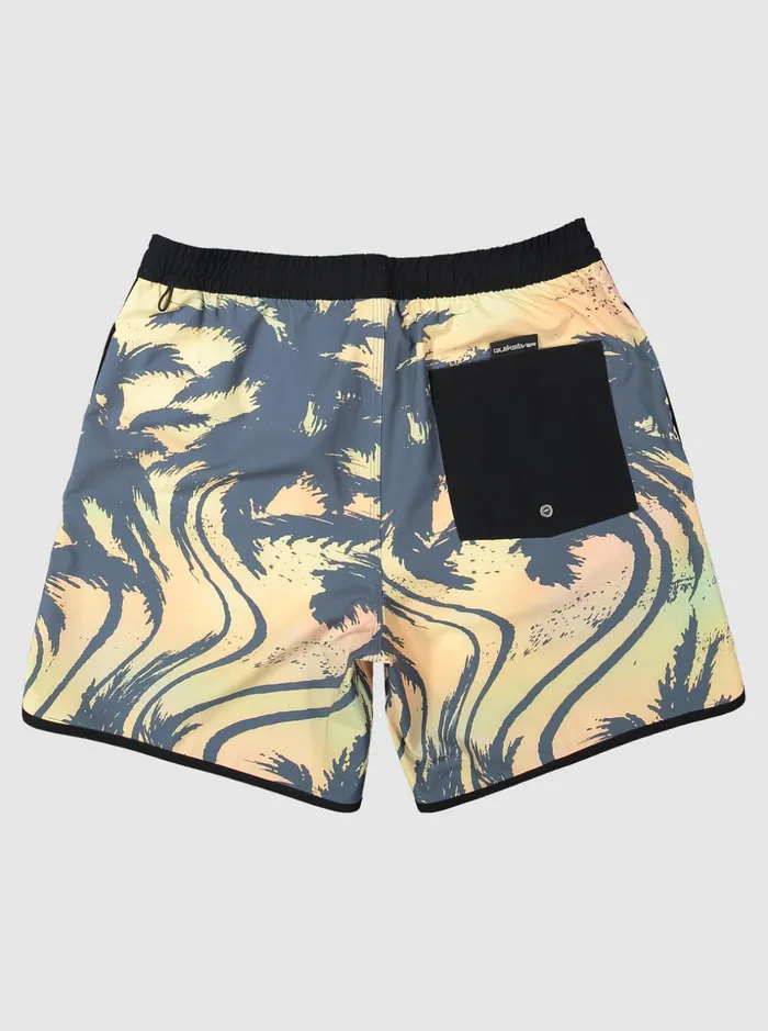 Men Quiksilver Boardshorts Surfsilk Scallop Volley 17034 Volleys Black Men Quiksilver Boardshorts Surfsilk Scallop Volley 17034 Volleys Black