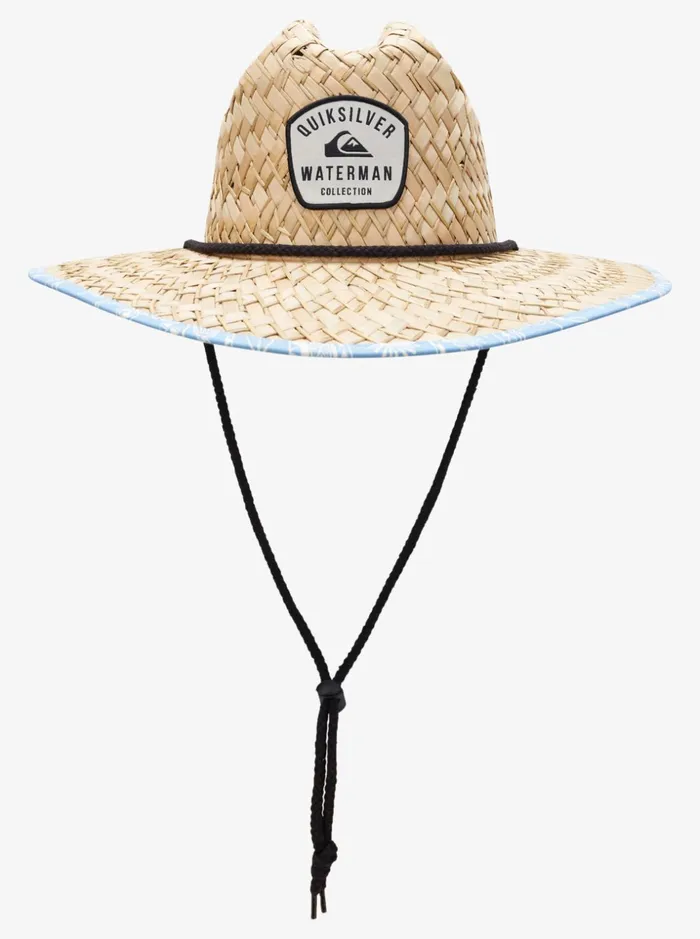 Men Quiksilver Hats Waterman Outsider Straw Lifeguard Hat Dusk Blue