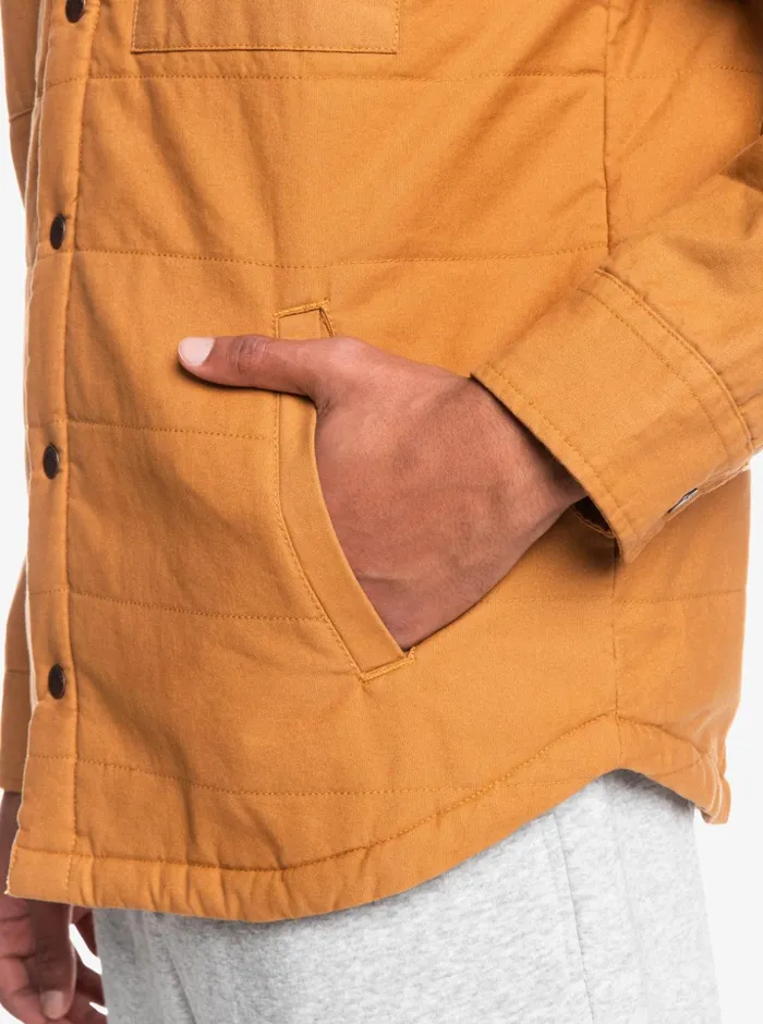 Men Quiksilver Jackets Downrail Canvas Chore Jacket Brown Sugar Men Quiksilver Jackets Downrail Canvas Chore Jacket Brown Sugar