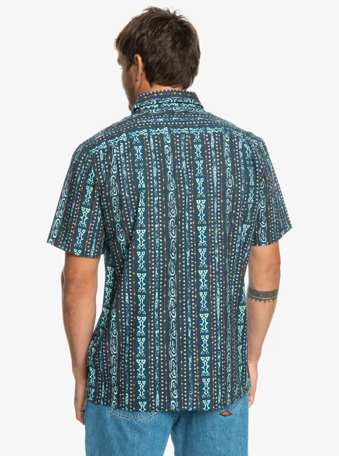 Men Quiksilver Shirts and Polos Tracks Short Sleeve Shirt Midnight Navy Tracks Men Quiksilver Shirts and Polos Tracks Short Sleeve Shirt Midnight Navy Tracks