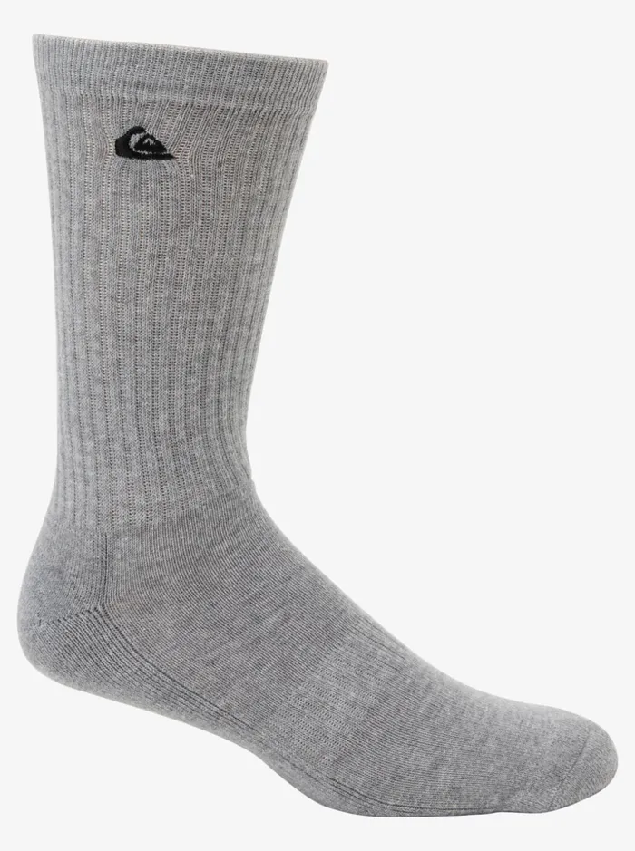 Men Quiksilver Socks and Underwear 2 Pack Solid Crew Socks White