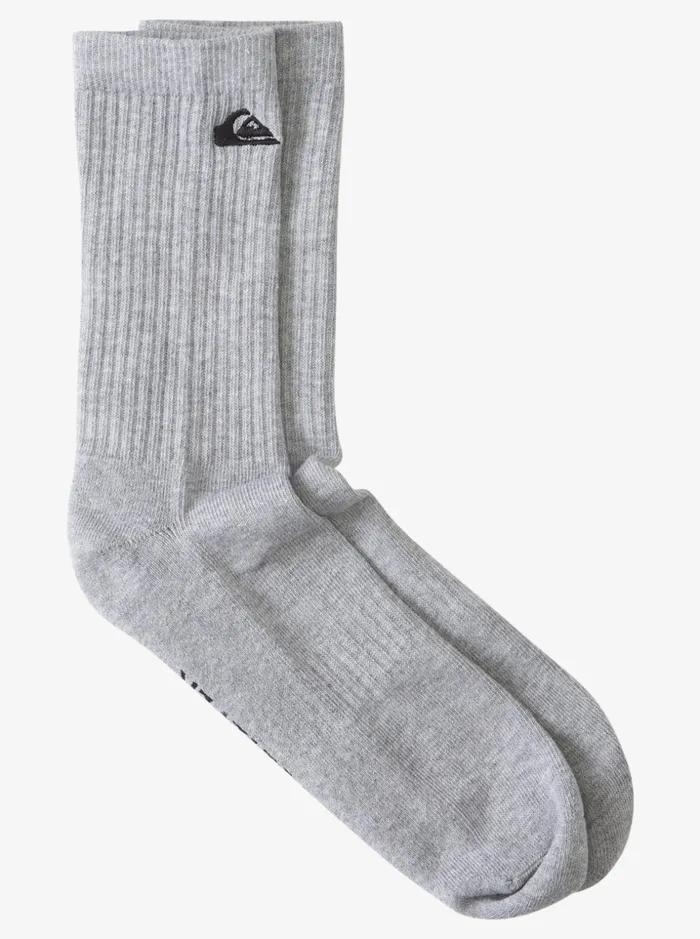 Men Quiksilver Socks and Underwear 2 Pack Solid Crew Socks White