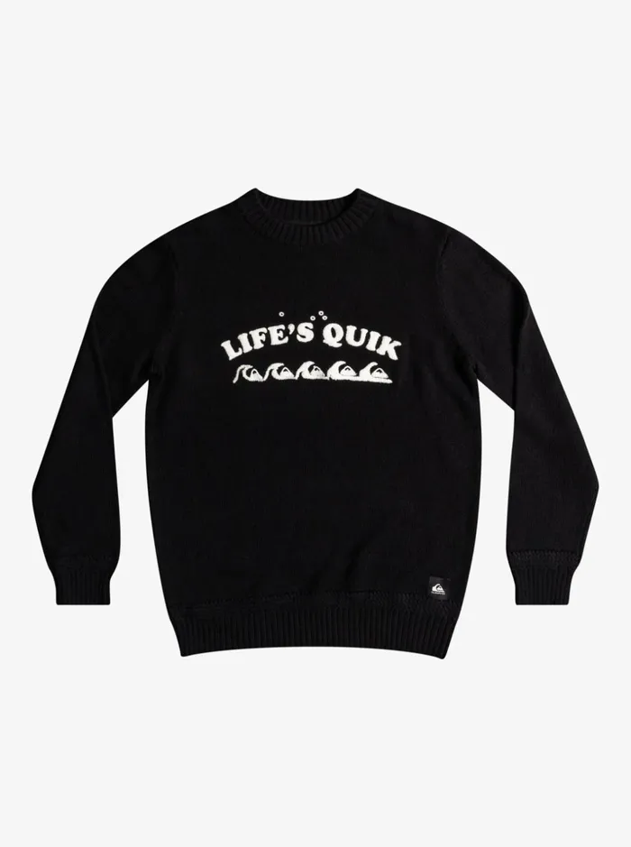 Men Quiksilver Sweatshirts and Hoodies Life039s Quik Crewneck Sweater Black