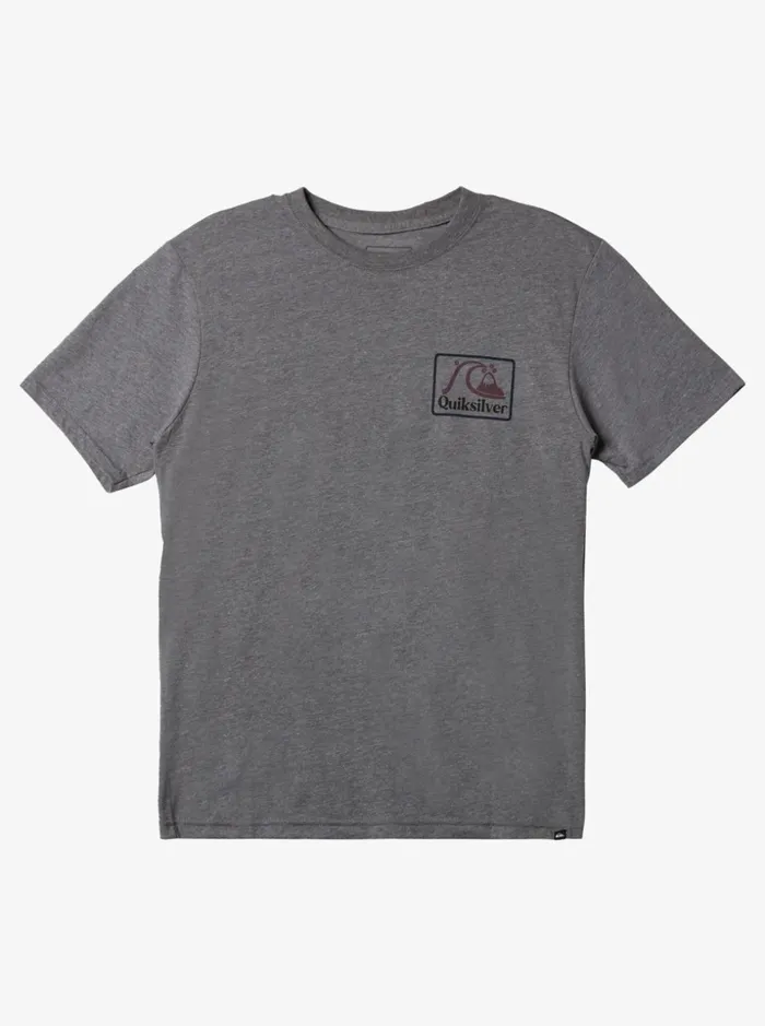 Men Quiksilver Tees Square Biz Mod Tshirt Medium Grey Heather