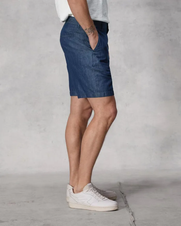 Men Rag and Bone Jeans Elliot Pleated Denim Short Dark Indigo Men Rag and Bone Jeans Elliot Pleated Denim Short Dark Indigo