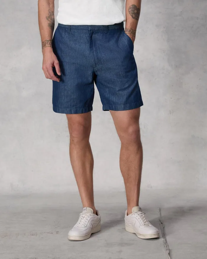 Men Rag and Bone Jeans Elliot Pleated Denim Short Dark Indigo Men Rag and Bone Jeans Elliot Pleated Denim Short Dark Indigo