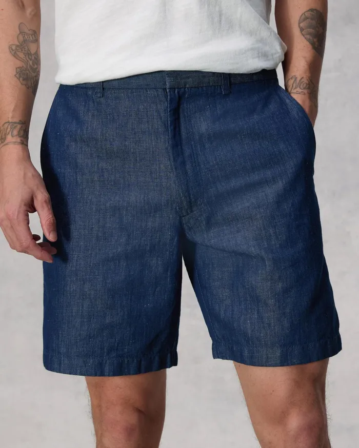 Men Rag and Bone Jeans Elliot Pleated Denim Short Dark Indigo Men Rag and Bone Jeans Elliot Pleated Denim Short Dark Indigo