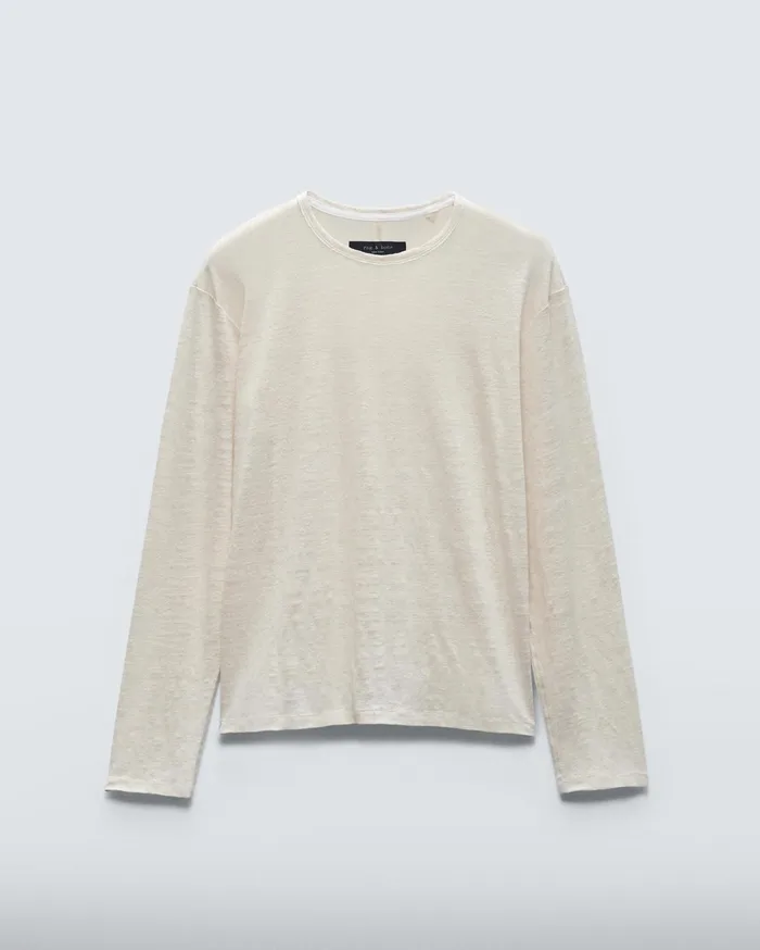 Men Rag and Bone TShirts Kerwin Long Sleeve Tee Turtledove Men Rag and Bone TShirts Kerwin Long Sleeve Tee Turtledove
