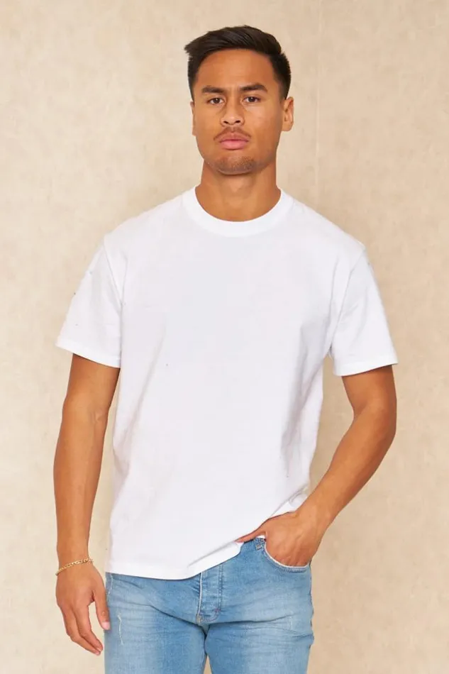 Men TShirt Basique Manches Courtes Blanc White Brentiny Paris TShirts