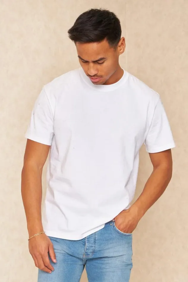 Men TShirt Basique Manches Courtes Blanc White Brentiny Paris TShirts