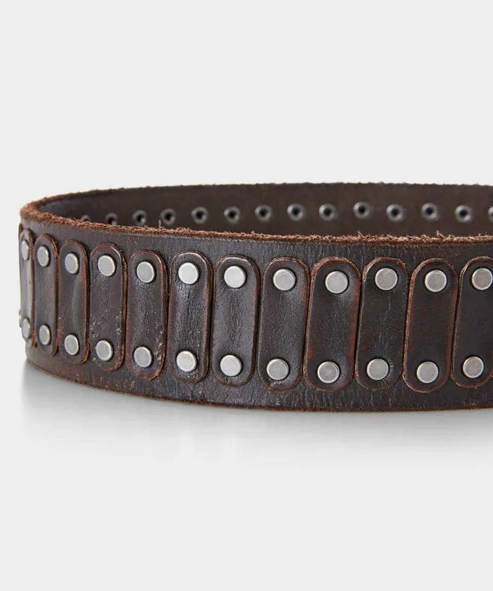 MenWomen Joe Browns Boston Studded Leather Belt Dark Brown MenWomen Joe Browns Boston Studded Leather Belt Dark Brown