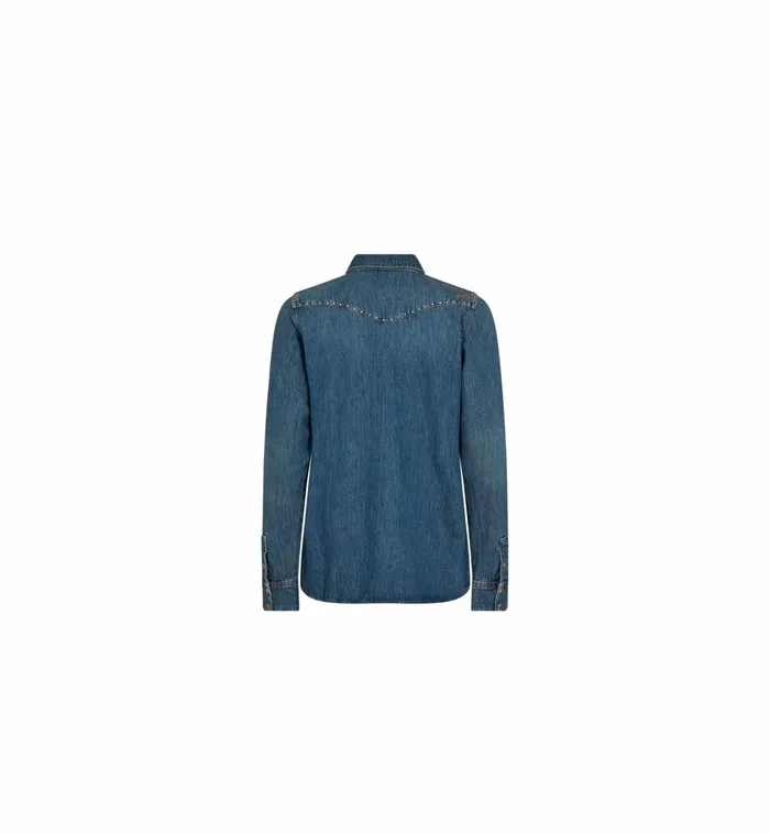 MOS MOSH Shirts Women MMElvira Denim Shirt Blue MOS MOSH Shirts Women MMElvira Denim Shirt Blue