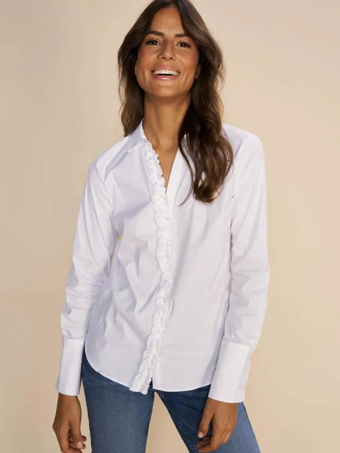 MOS MOSH Shirts Women MMSybel Satin Shirt White MOS MOSH Shirts Women MMSybel Satin Shirt White