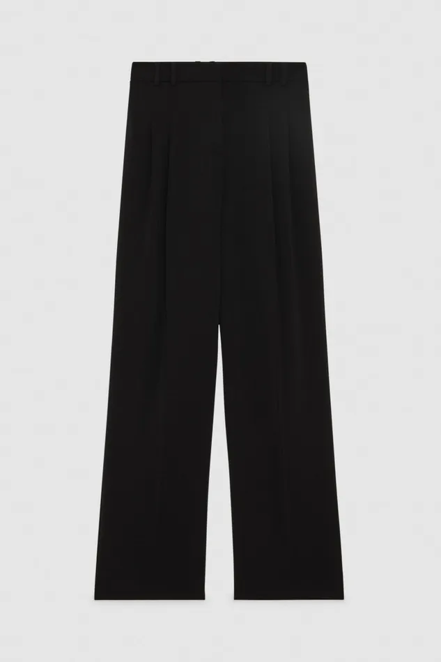 Patrizia Pepe Essential Crepe Pants Black Nero Apparel Palazzo