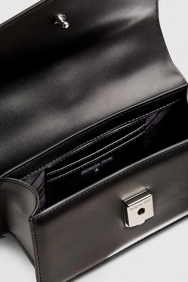 Patrizia Pepe Fly Bamby Metal Black Nero Bags Handbags