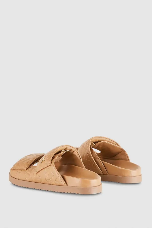 Patrizia Pepe Fly Slippers Monogram Beige Pompei Beige Footwear