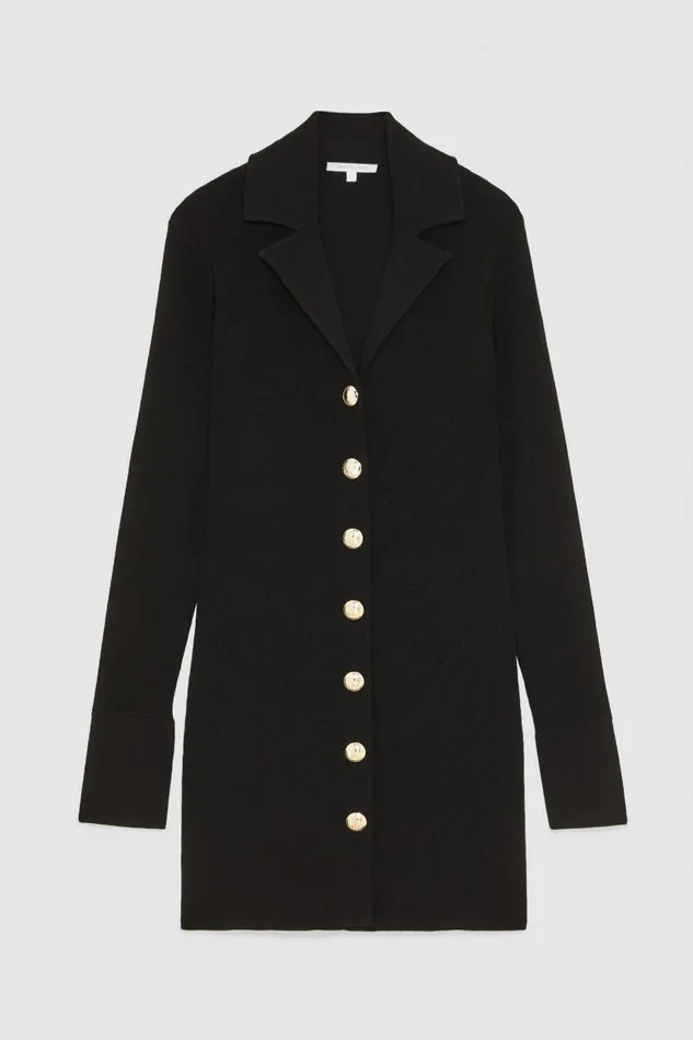 Patrizia Pepe Slim Viscose Blend Cardigan Black Nero Apparel Cardigans