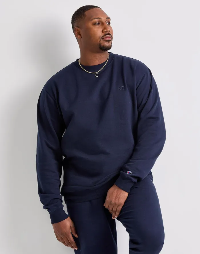 Powerblend Crewneck Sweatshirt C Logo Big and Tall Navy Men Champion Hoodies and Sweatshirts Powerblend Crewneck Sweatshirt C Logo Big and Tall Navy Men Champion Hoodies and Sweatshirts