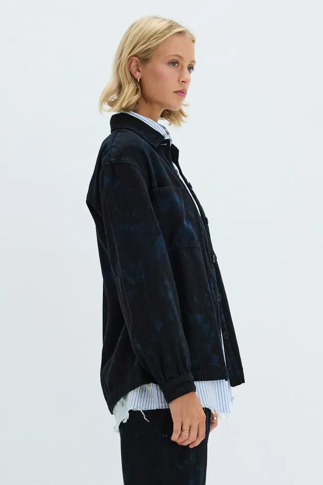 Raquel Allegra Dark Indigo Denim Explorer Jacket Women Jackets