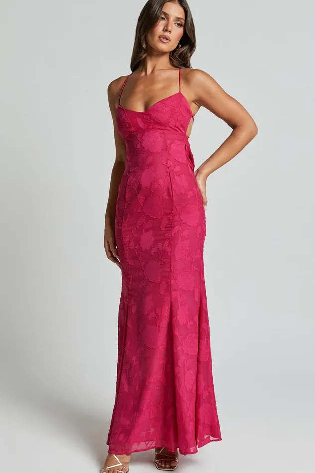 Runaway The Label 8211 Florenza Maxi Dress In Fuchsia Women Showpo Dresses