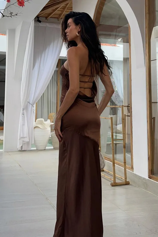 Runaway The Label Maxi Dresses MULANI MAXI DRESS Espresso 8211 Women